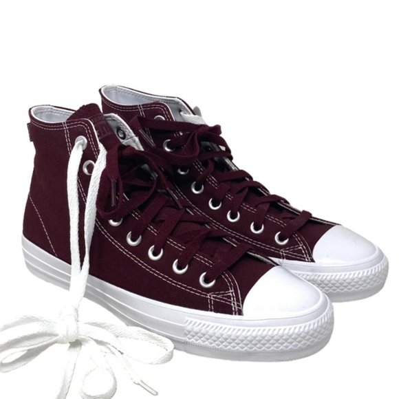 Converse CTAS Pro Hi Shoe For Women Canvas Deep Bordeaux Sneakers Casual 171322C - Picture 2 of 7